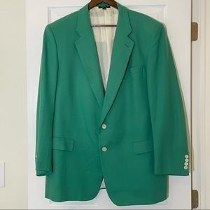 Green wool/cashmere blazer jacket